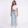 Rough Around the Edges Distressed Wide-Leg Jeans