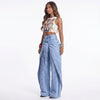 Off Script Draped-Front Wide-Leg Pants