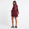 A Little Extra High Neck Ruffled Mini Dress