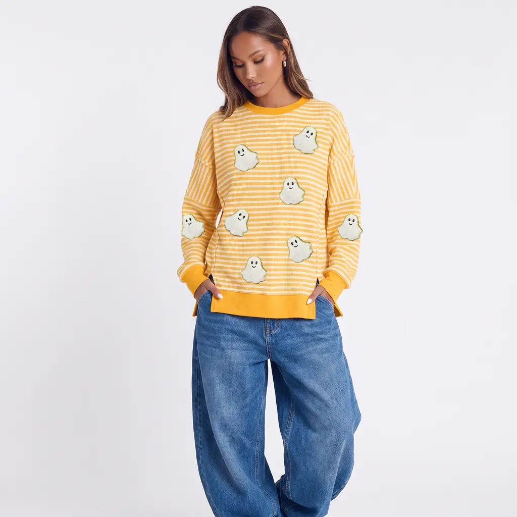 Butterscotch Boo-Boo Round Neck Long Sleeve Top