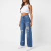 Rough Around the Edges Distressed Wide-Leg Jeans