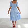 Robe évasée à volants Sky