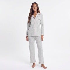 Collared Neck Loungewear Set with Pocket