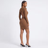 Honey Long Sleeve Ribbed Mini Dress