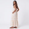 Printed Maxi Lounge Dress with Ruffled Hem
