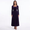 Velvet Square Neck Long Sleeve Dress