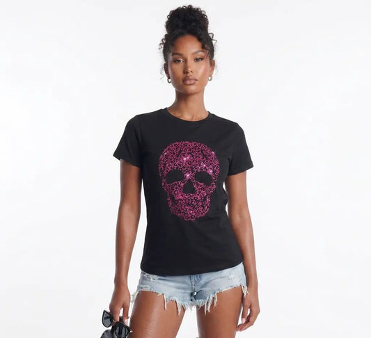 Pink Panthera Sparkle Crew Neck T Shirt
