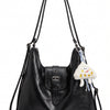 City Stroll Buckle-Detail Shoulder Bag with Charm