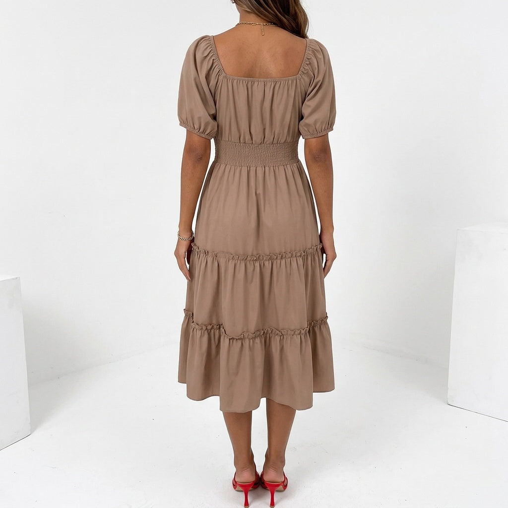 Robe évasée à volants Sky