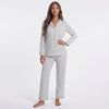 Collared Neck Loungewear Set with Pocket