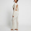 Beachside Muse Openwork Tie-Back Two-Piece Set
