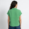 Weekend Away Rolled Sleeve Button-up Top