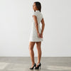 Polka Party Cutout Tie-Neck Mini Dress