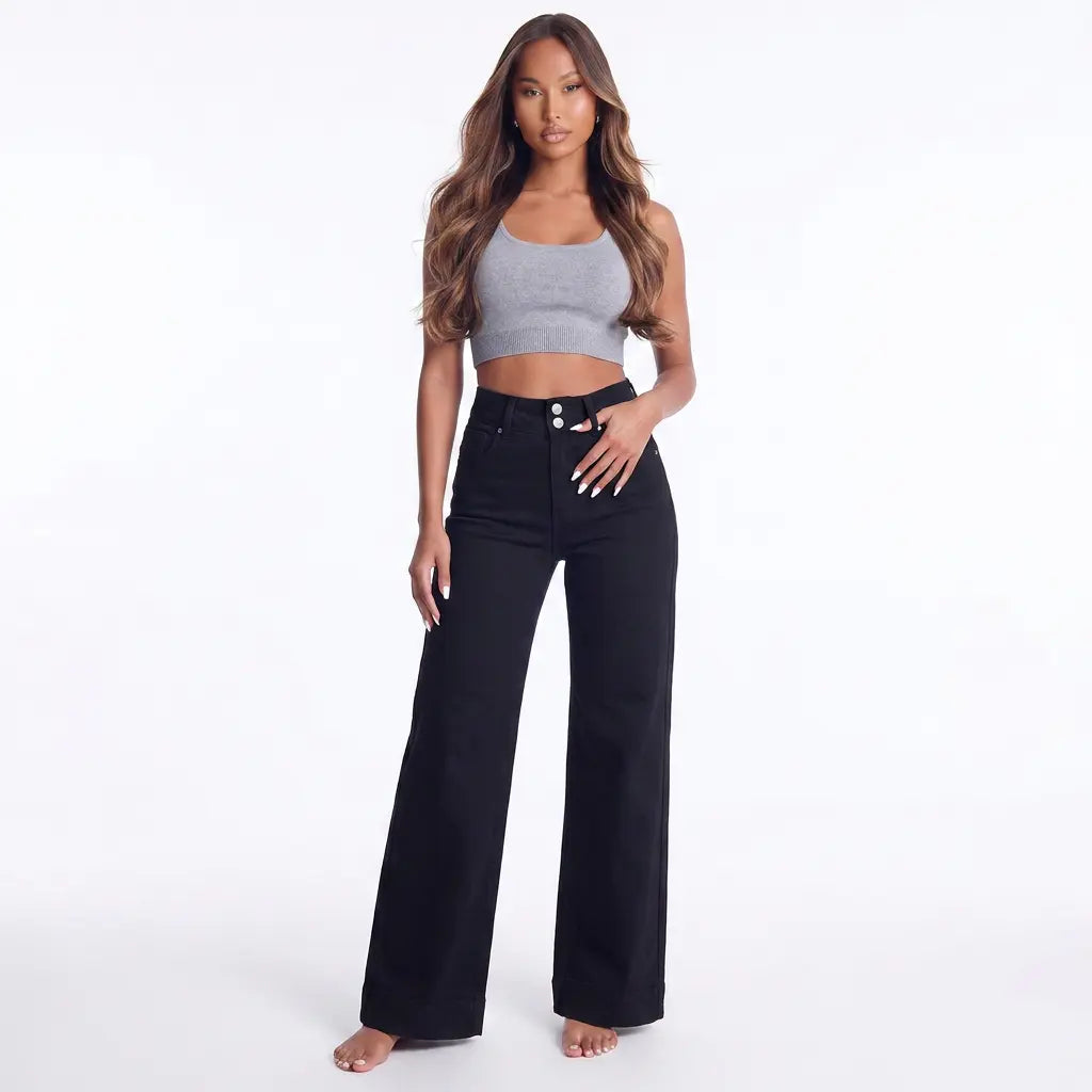 Stay In Your Lane High Waist Flared Jeans