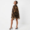 A Little Extra High Neck Ruffled Mini Dress