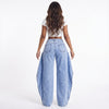 Off Script Draped-Front Wide-Leg Pants