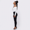 High Standards Off-Shoulder Long Sleeve Bodysuit