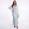 Delft Darling Sweetheart Neckline Maxi Dress