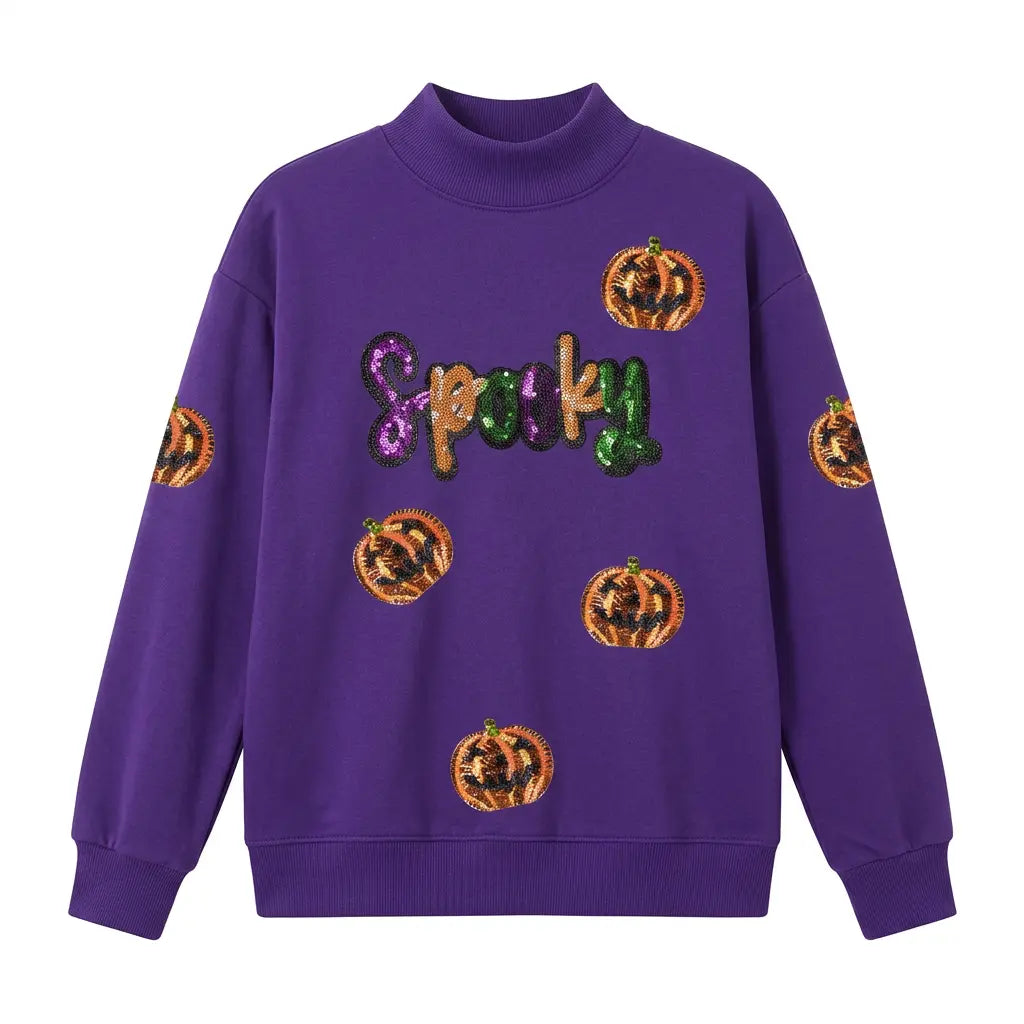 Haunted Glitter Groove Halloween Sweatshirt