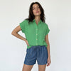 Weekend Away Rolled Sleeve Button-up Top
