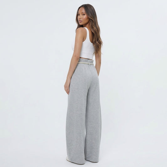 Harbor Hour Rope-Waist Wide-Leg Pants