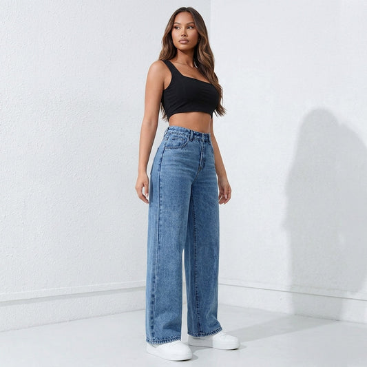 Easy Does It High-Rise Wide-Leg Jeans
