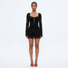 Dirty Elizabet Lace Flare Sleeve Mini Dress