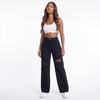 Rough Around the Edges Distressed Wide-Leg Jeans