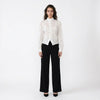 Satin-finish Victorian Button-up Top