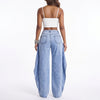 Off Script Draped-Front Wide-Leg Pants