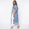 Long Sleeve Raw Hem Denim Jacket