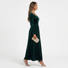 Velvet Square Neck Long Sleeve Dress