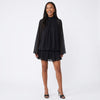 A Little Extra High Neck Ruffled Mini Dress