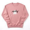 Boo Babe Fleece Reversible Casual Sweatshirt - Dusty Pink
