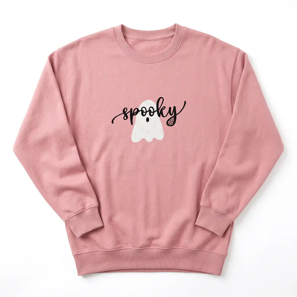Boo Babe Fleece Reversible Casual Sweatshirt - Dusty Pink