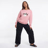 Boo Babe Fleece Reversible Casual Sweatshirt - Dusty Pink