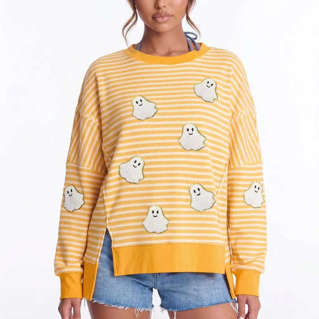 Butterscotch Boo-Boo Round Neck Long Sleeve Top