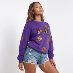 Haunted Glitter Groove Halloween Sweatshirt