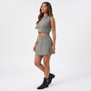 City Stroll Ribbed V-Neck Sweater Skirt Set