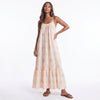 Printed Maxi Lounge Dress with Ruffled Hem