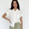Weekend Away Rolled Sleeve Button-up Top