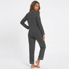 Collared Neck Loungewear Set with Pocket