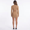 Sweet Talk Cable-Knit Cropped Sweater Skirt Set