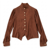 Satin-finish Victorian Button-up Top