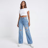 Rough Around the Edges Distressed Wide-Leg Jeans