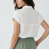Weekend Away Rolled Sleeve Button-up Top