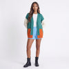 Harvest Palette Open-Front Colorblock Cardigan