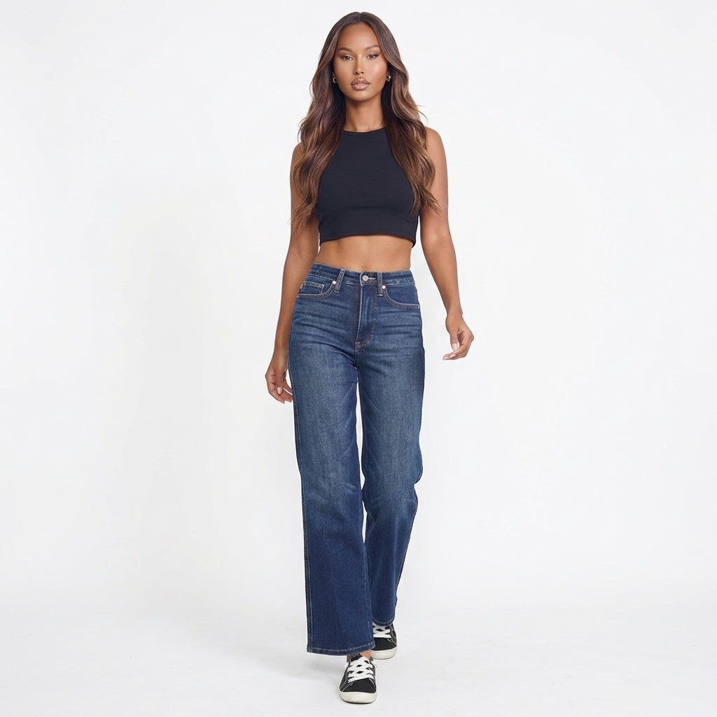 Smooth Move Wide-Leg Tummy-Control Jeans