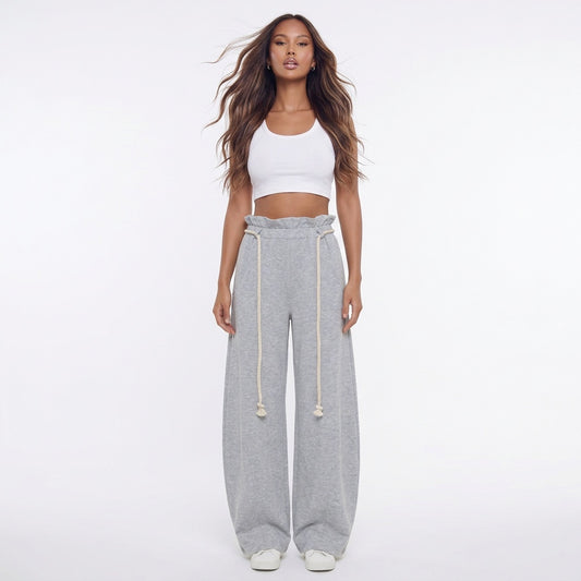 Harbor Hour Rope-Waist Wide-Leg Pants
