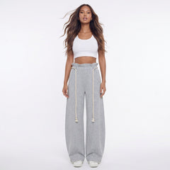Harbor Hour Rope-Waist Wide-Leg Pants